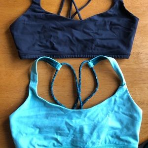 Two Lululemon sports bras